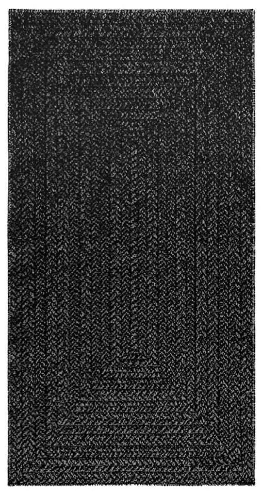 Tapete ZIZUR antracite 80x150 cm aspeto juta interior exterior