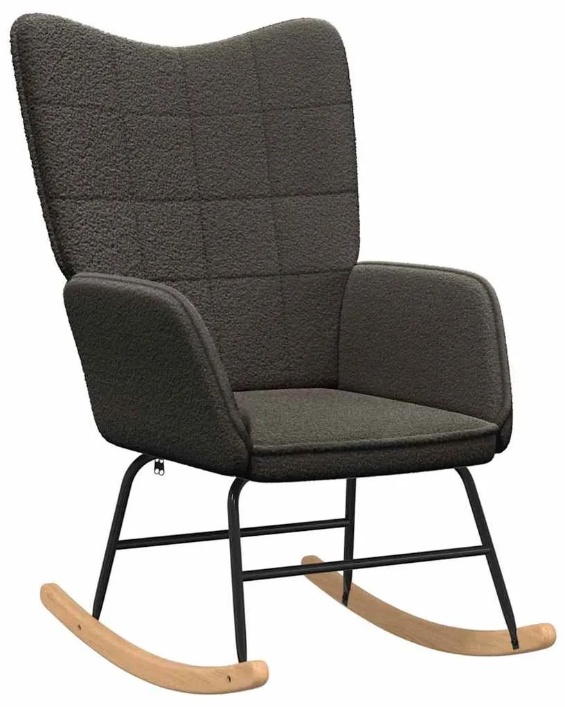 Cadeira Relaxante vidaXL Cinza Escuro em Tecido Lã Curly