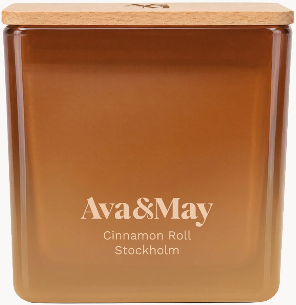 Vela perfumada Cinnamon Roll (baunilha, canela e caramelo)