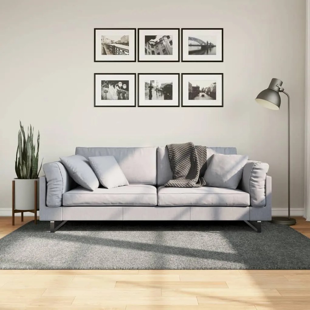 Tapete shaggy de pelo alto PAMPLONA 140x200 cm verde