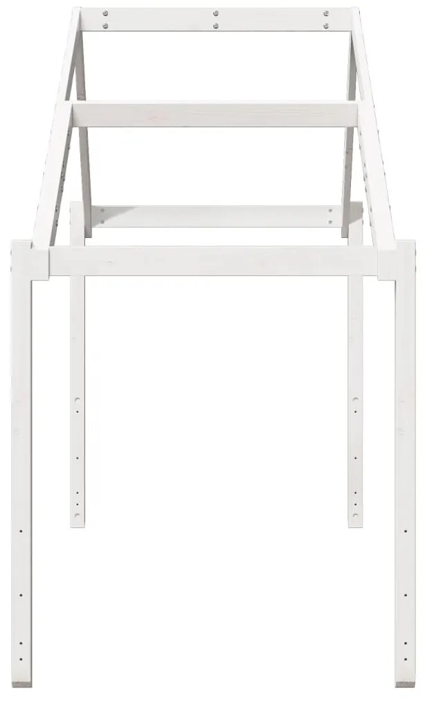 Telhado de cama infantil 203x95,5x142 cm pinho maciço branco