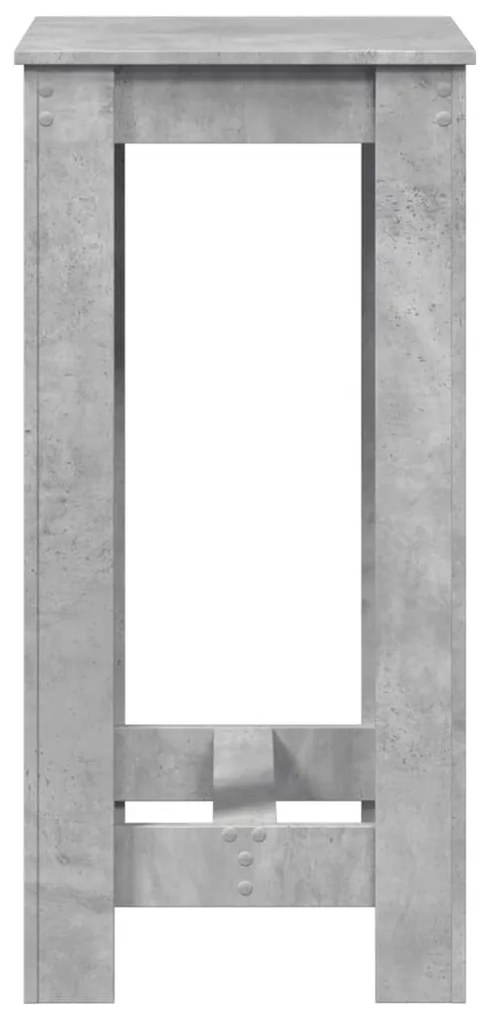 Mesa de bar 51x50x103,5cm derivados de madeira cinzento cimento