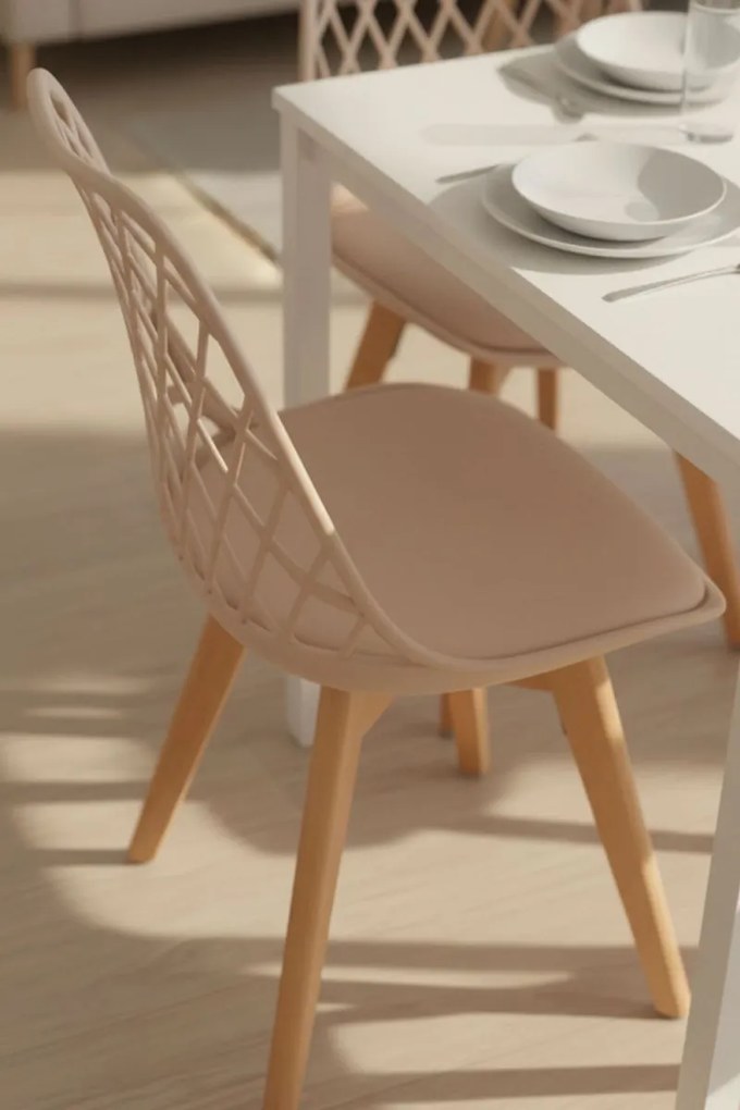 Pack 4 Cadeiras Mima - Tapioca Bege