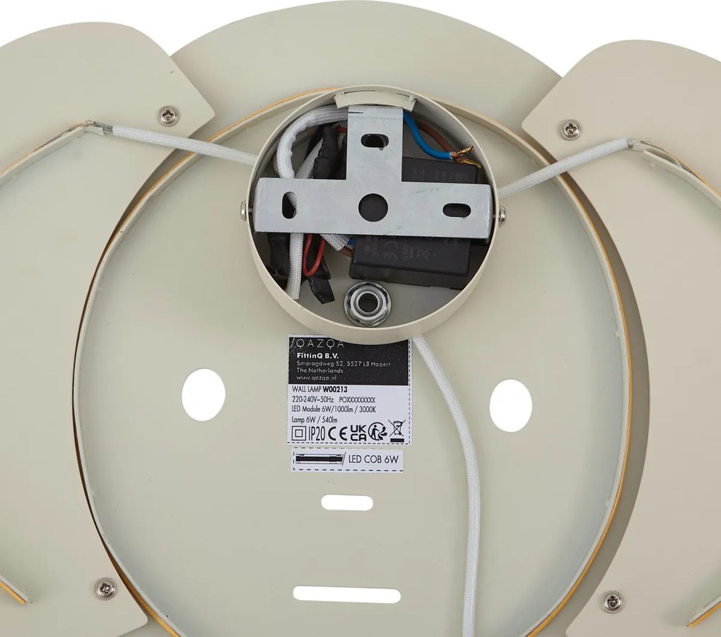 Candeeiro de parede infantil bege com LED regulável em 3 níveis - Ellie the Elephant