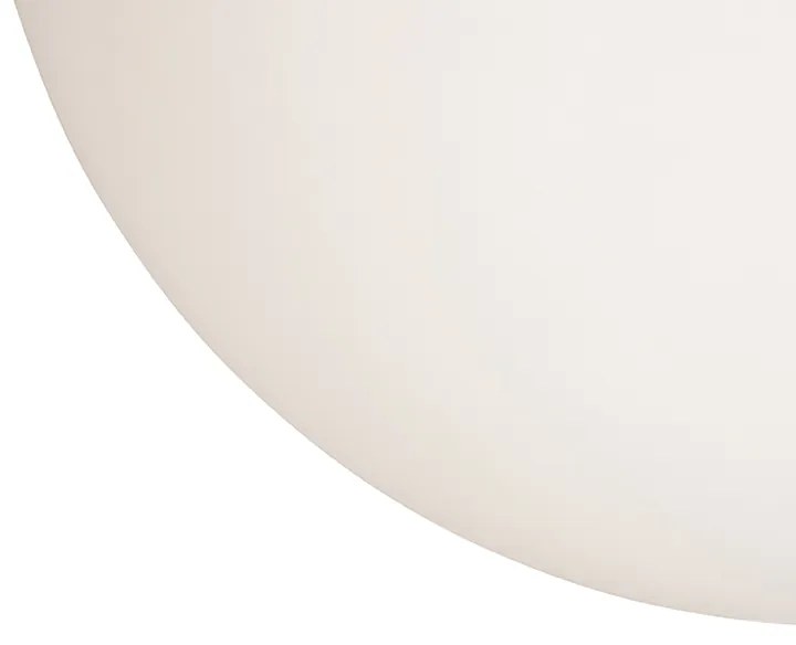 LED Candeeiro suspenso inteligente escandinavo prateado com vidro opalino 50cm incl. WiFi A60 - Ball 50