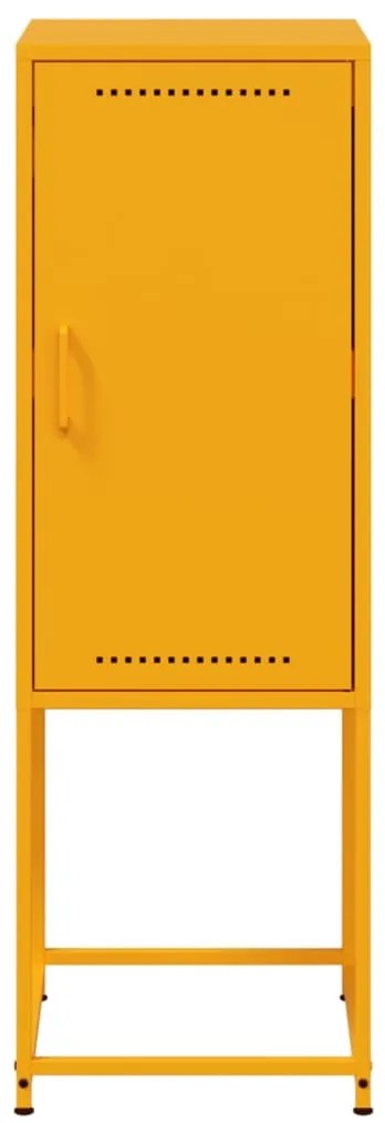 Aparador alto 36x39x107 cm aço amarelo mostarda