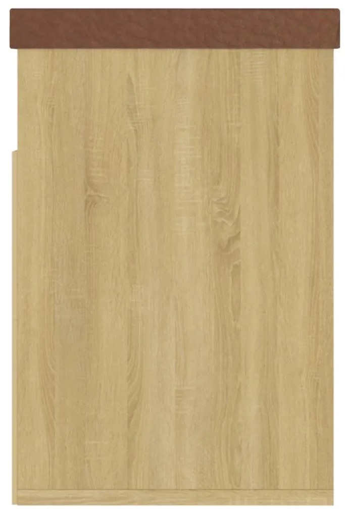Banco sapateira + almofadão 80x30x47cm contrap. carvalho sonoma