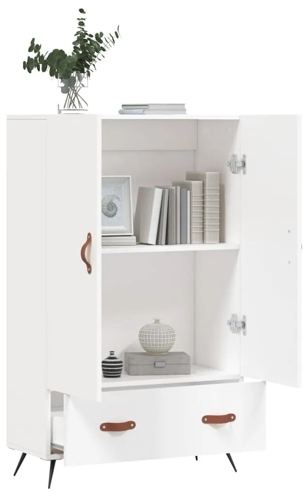 Aparador alto 69,5x31x115 cm derivados de madeira branco