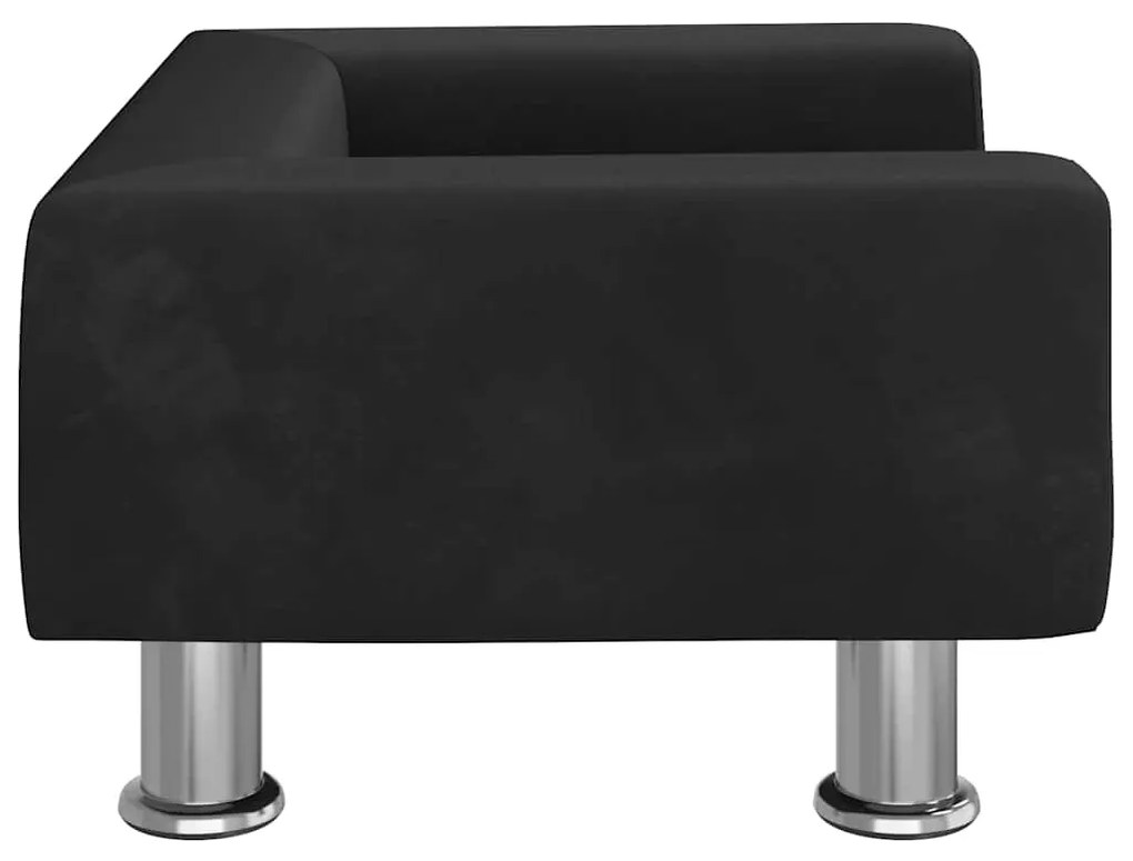 Cama para cães 50x40x26,5 cm veludo preto