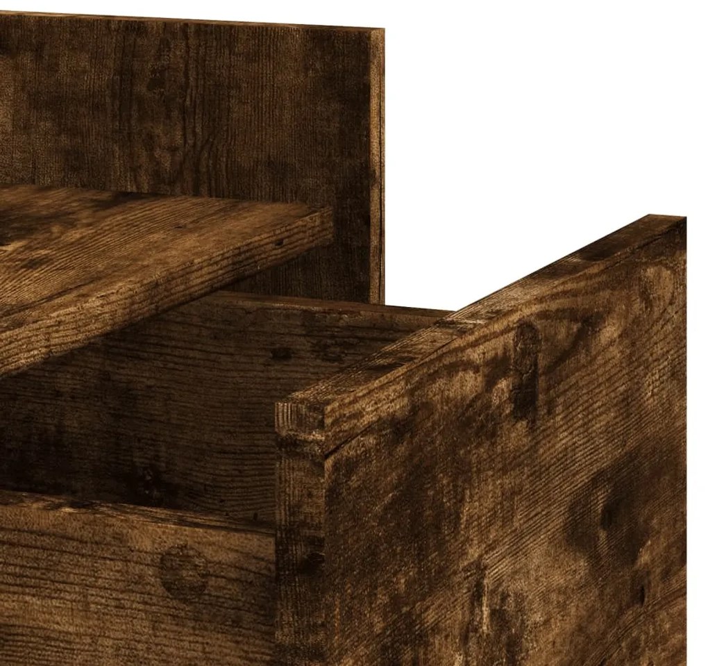Mesa cabeceira 45x50x65 cm derivados de madeira carvalho fumado