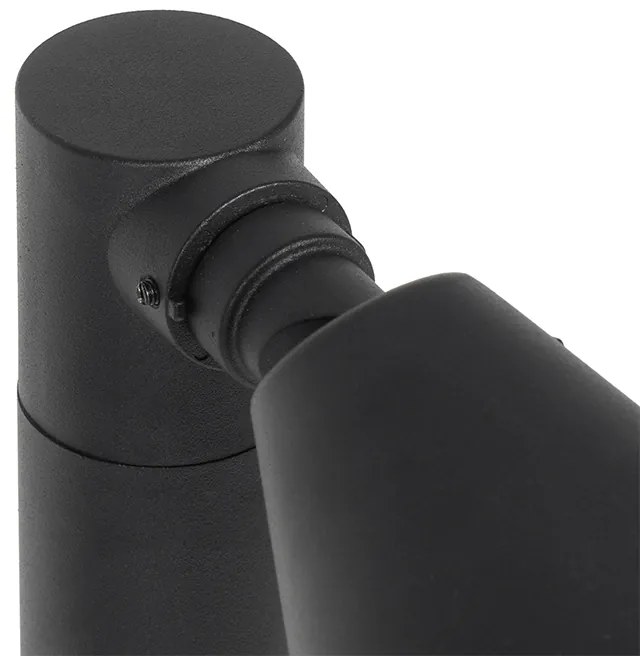 Candeeiro de exterior moderno preto ajustável 60 cm IP44 - Ciara