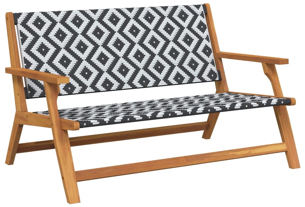 vidaXL Móveis de Jardim Preto e Branco 122 x 78 x 73 cm