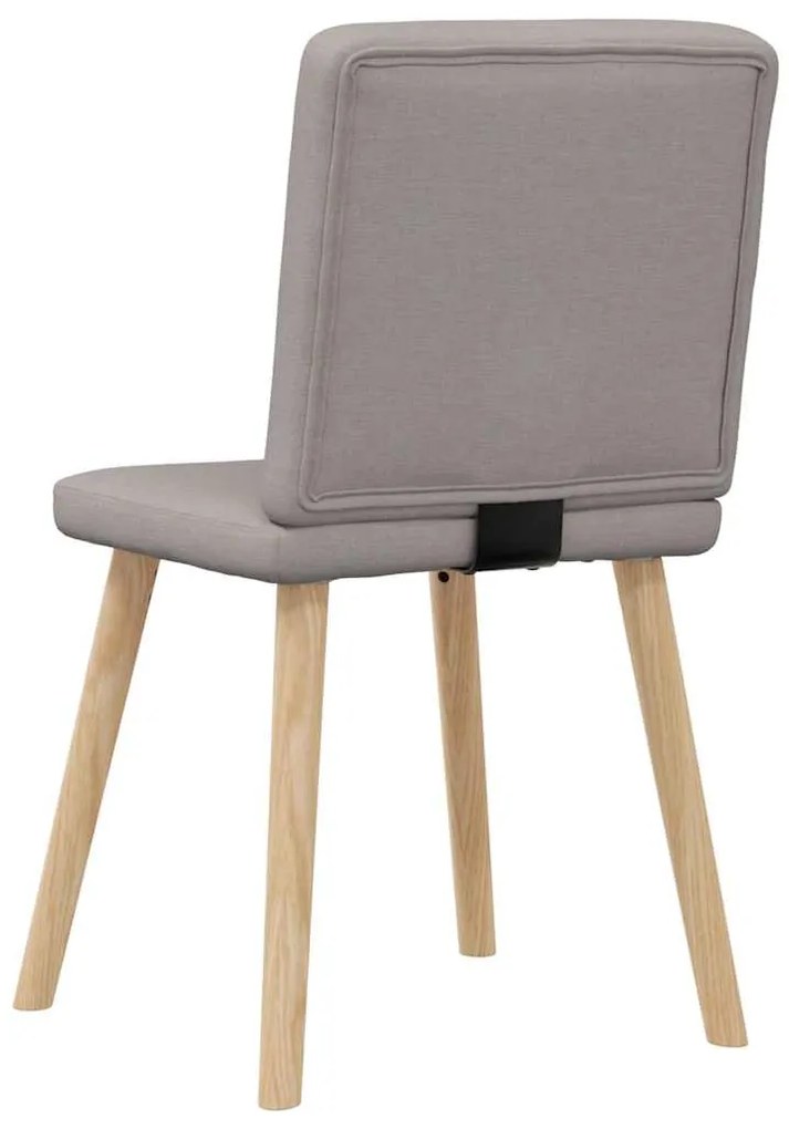 Cadeiras de jantar 4 pcs tecido cinzento-acastanhado