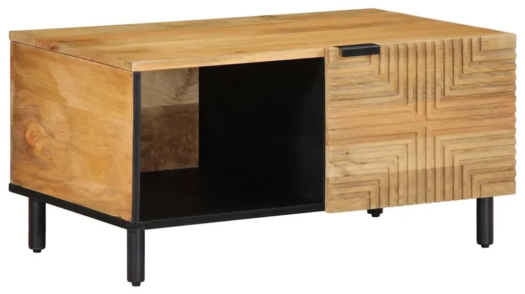 vidaXL Mesa de centro castanho 80x50x40 cm madeira de mangueira maciça