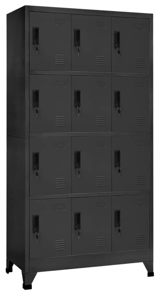vidaXL Cacifo aço 90x45x180 cm antracite