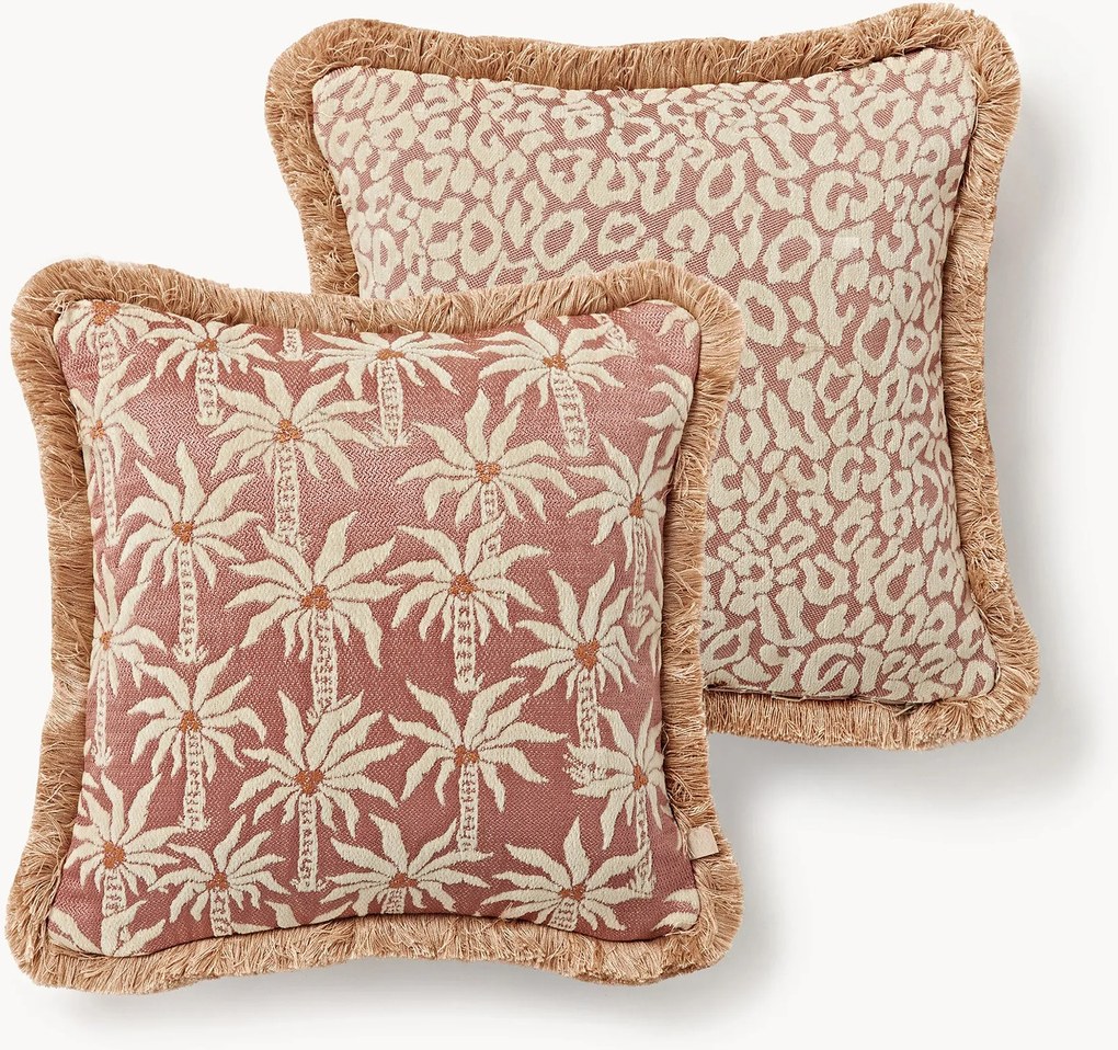 Almofada reversível artesanal para exterior Laura