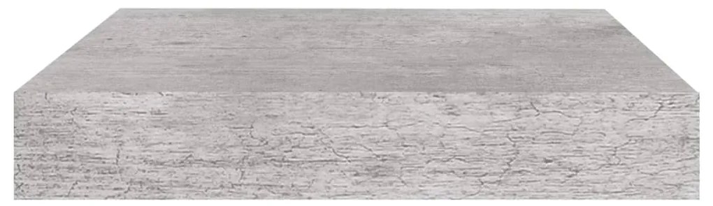 Prateleiras de parede 4 pcs 23x23,5x3,8cm MDF cinzento-cimento