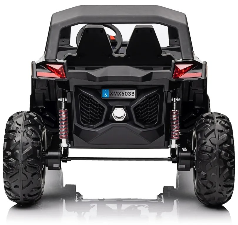 Carro elétrico para Crianças 24V 2 Lugares 4x4 Buggy UTV-MX 2000N Rodas de EVA, Assento de couro Preto