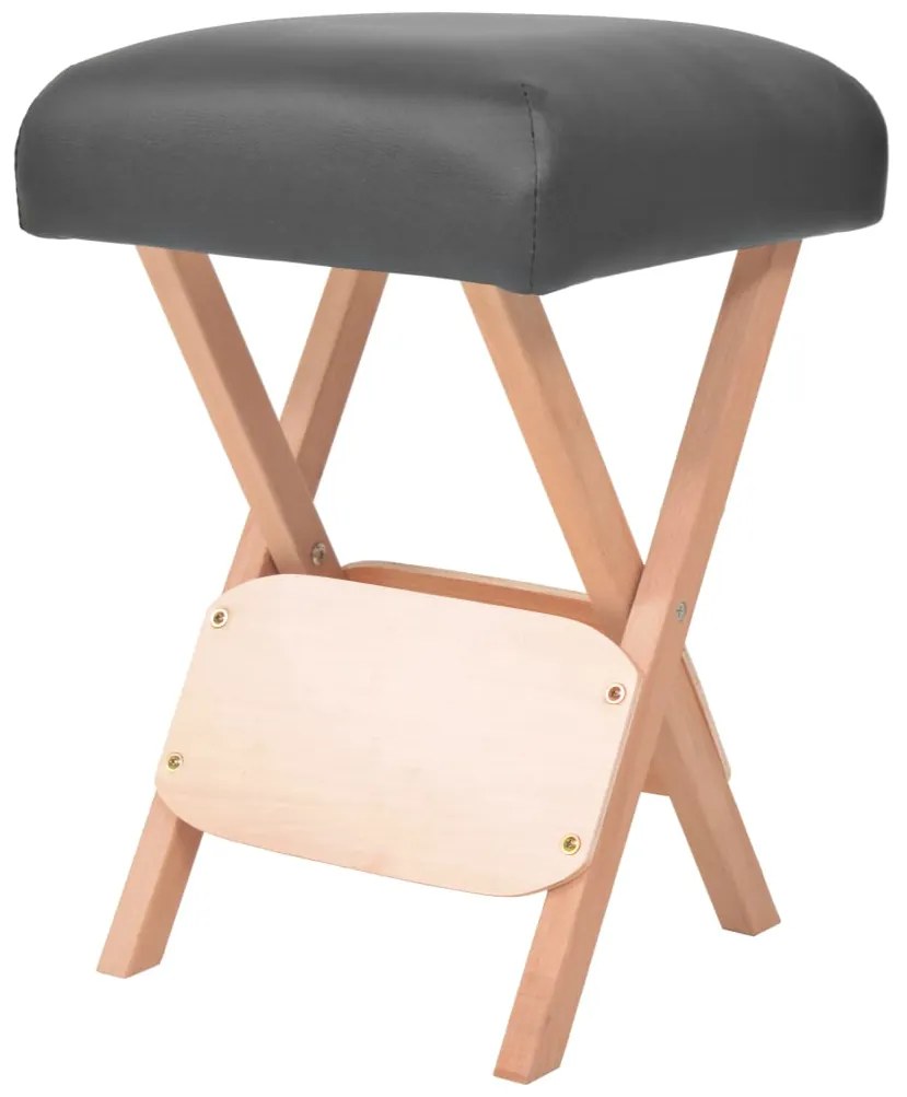 Banco massagens dobrável assento 12 cm espess. + 2 rolos preto