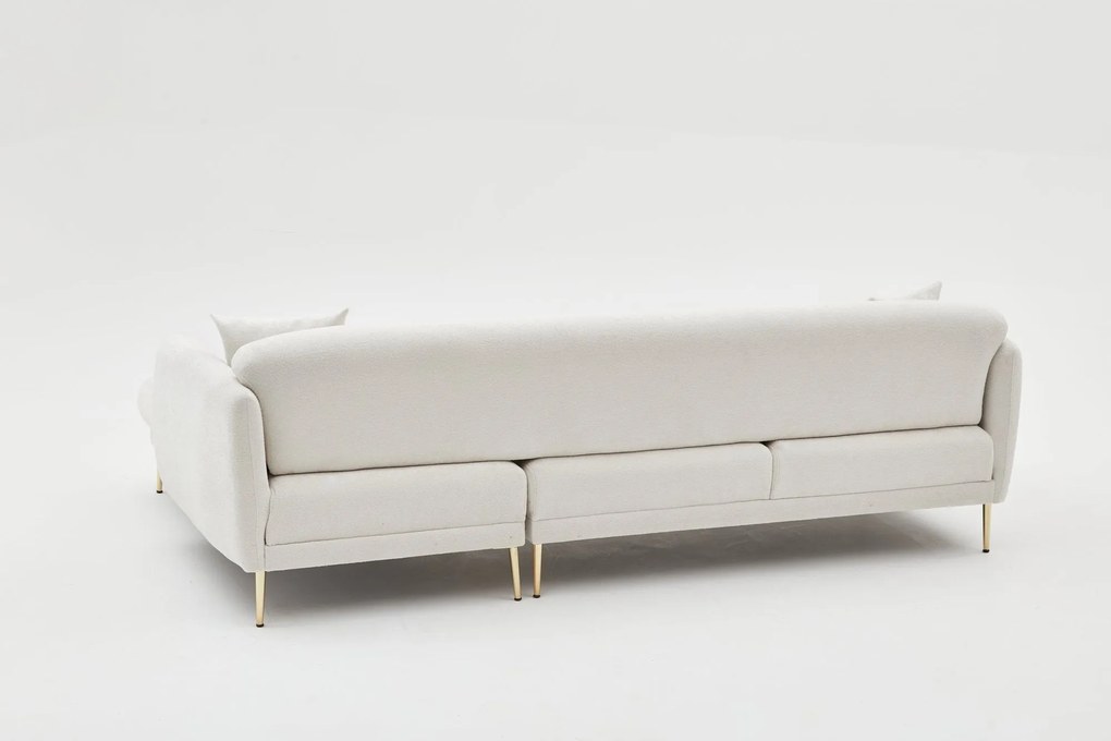 Sofá-Cama de Canto Simena – Creme Dourado – 77x77x70 cm