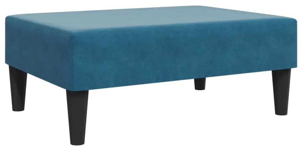 2 pcs conjunto de sofás com almofadas veludo azul
