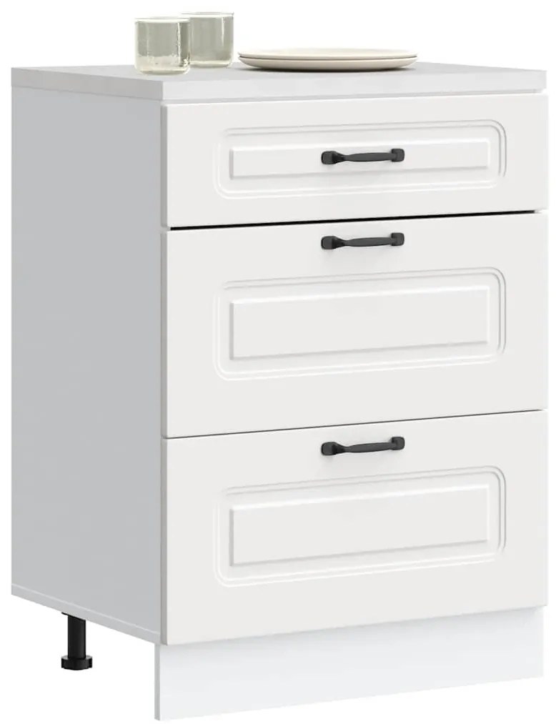 vidaXL Armário de cozinha baixo Kalmar madeira artificial branca