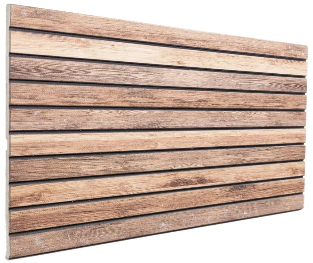 Painéis de parede 3D 5 pcs 100x50 cm EPS castanho-claro