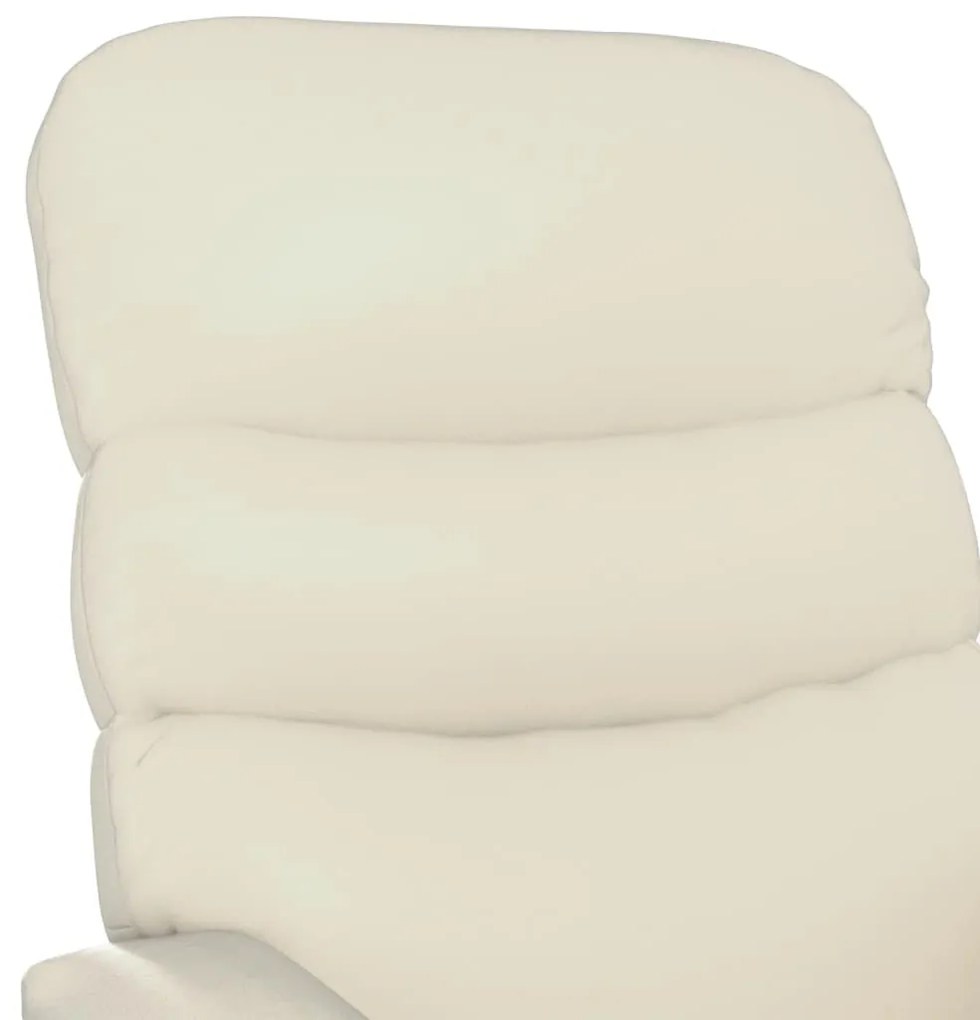 Poltrona de massagens elétrica couro artificial cor creme