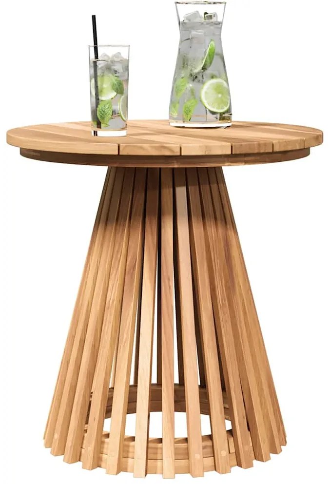 Mesa Lateral de Jardim Ø50x49,5 cm de Madeira Sólida de Teca