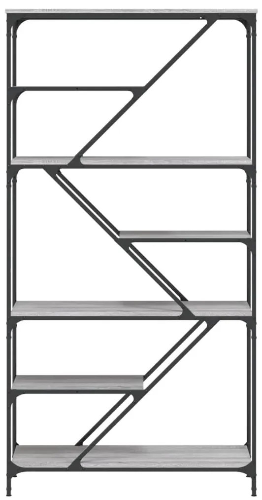 Estante 91x36x176 cm derivados de madeira e aço cinzento sonoma