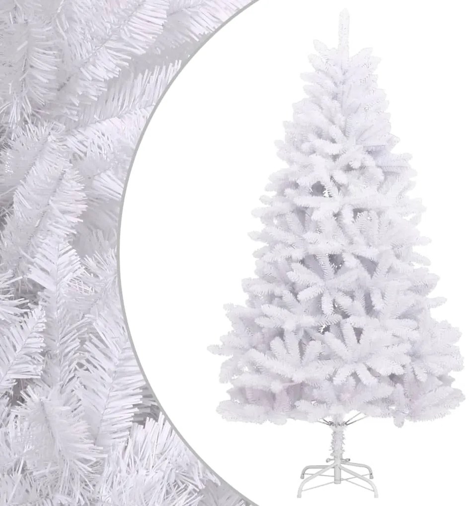 vidaXL Árvore de Natal artificial articulada com suporte 180 cm branco