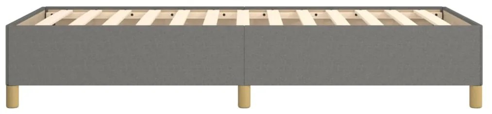 Estrutura de cama sem colchão 100x200 cm tecido cinzento-escuro