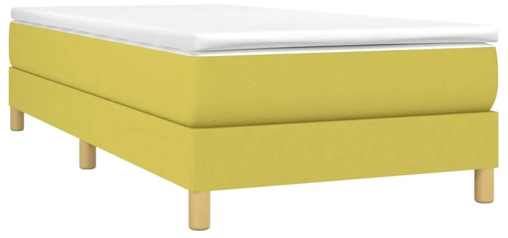 Estrutura de cama sem colchão 100x200 cm tecido verde