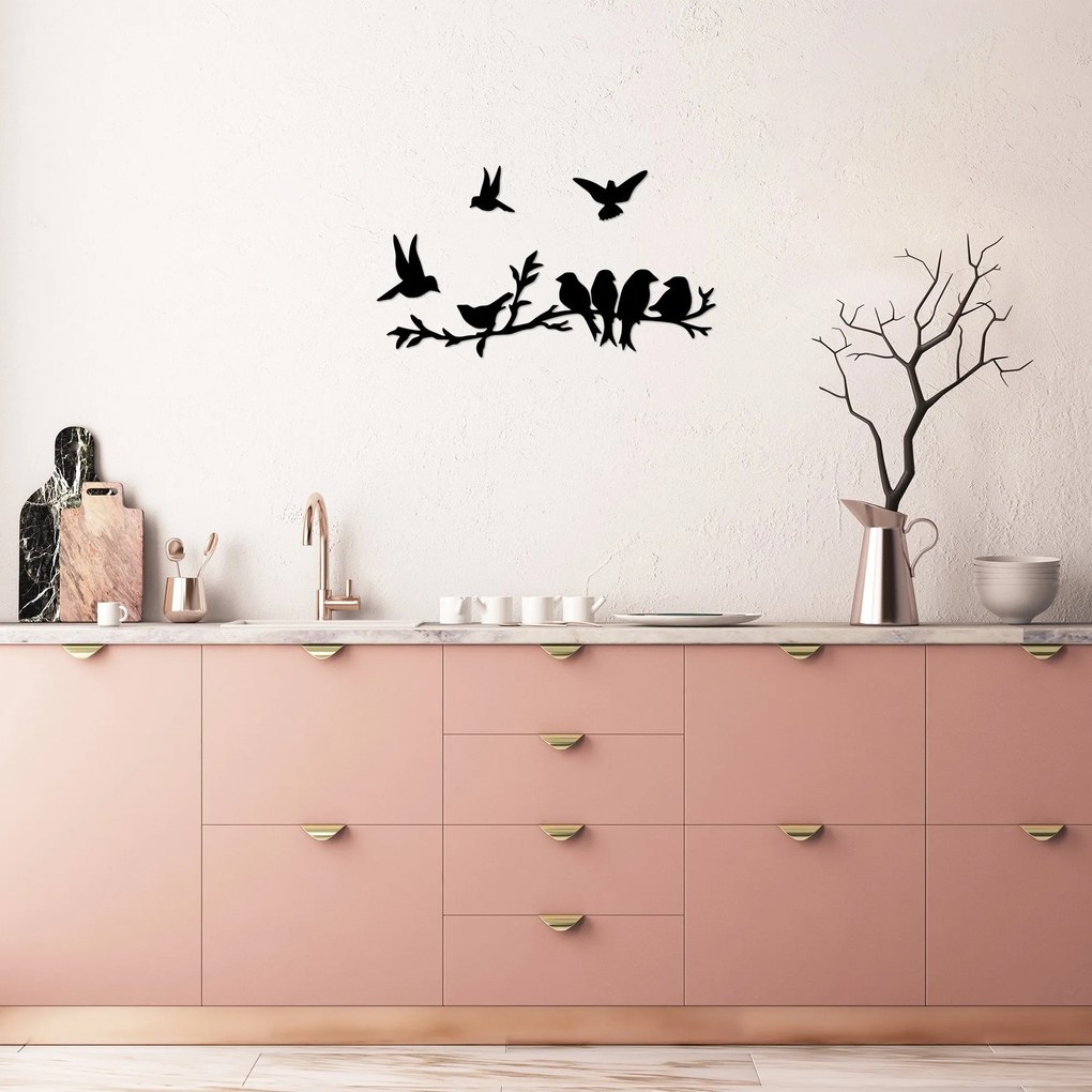 Acessório Decorativo de Parede Bırd Communıty – Preto – 13 x 13 cm, 9