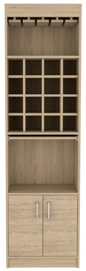 Móvel de bar com mesa extensível Kava Beijing, 51 cm x 180,6 cm x 34 cm, Cor Mel