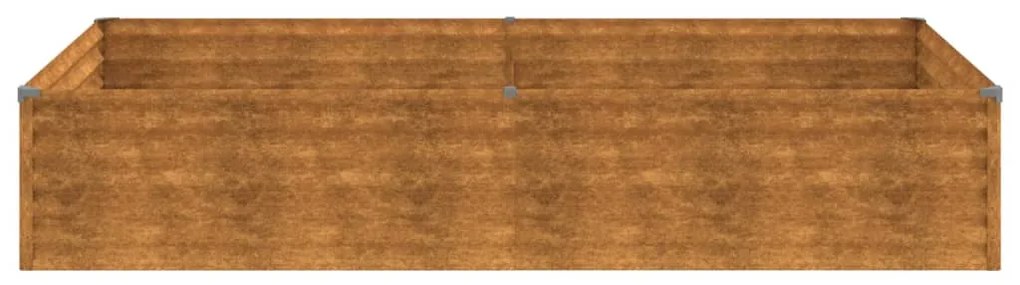 Canteiro elevado de jardim 195x100x36 cm aço corten