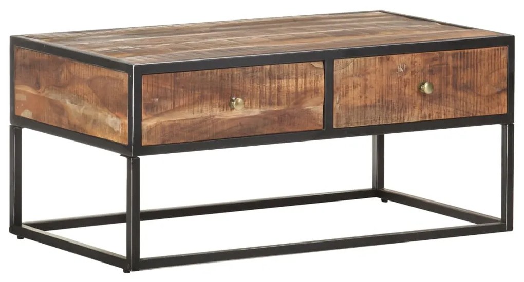 vidaXL Mesa de centro 90x50x40 cm madeira de acácia áspera