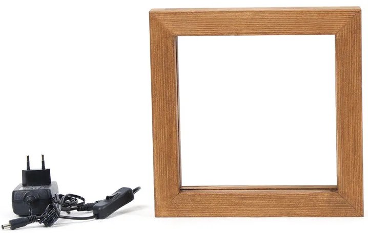 Candeeiro de Mesa KN09 – Castanho – 25 x 25 x 5 cm