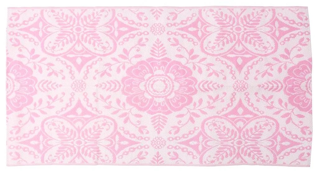 Tapete de exterior 120x180 cm ARAKIL PP cor-de-rosa