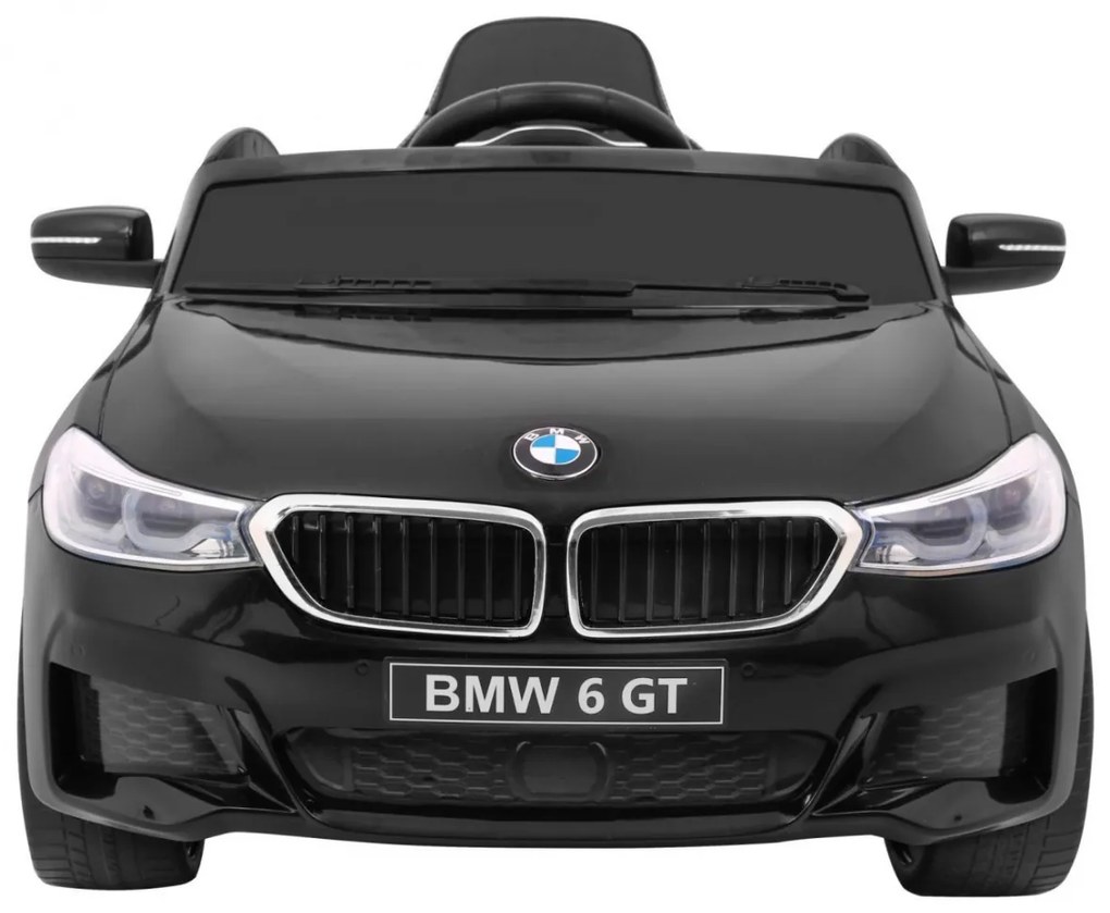 Carro elétrico para Crianças 12V BMW 6 GT Rodas de EVA, Assento de couro Preto