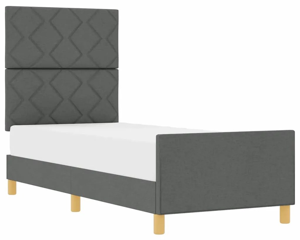Estrutura de Cama vidaXL Cinza Escuro 80x200 cm Tecido
