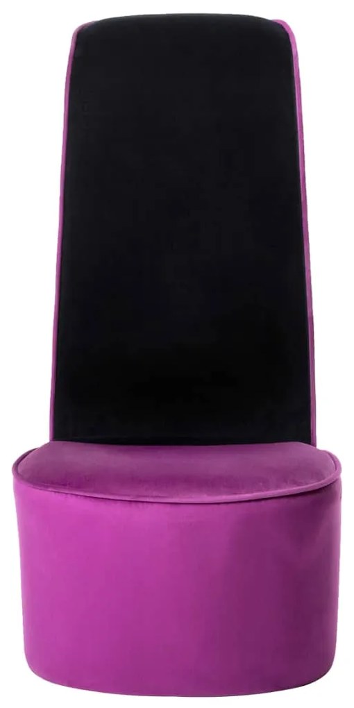 Cadeira estilo sapato de salto alto veludo roxo