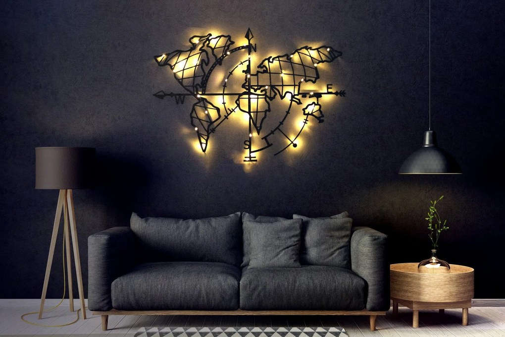 Acessório Decorativo de Parede Mt-04 – Preto – 65 x 95 cm