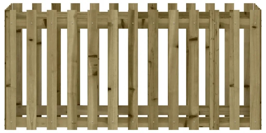 Canteiro elevado c/ design cerca 150x50x70 cm pinho impregnado