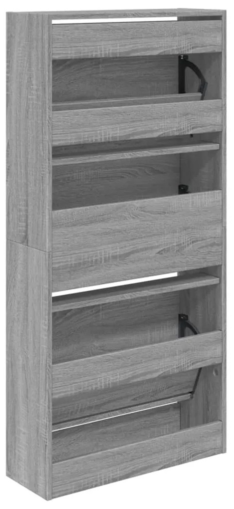 Sapateira 60x21x125,5 cm derivados de madeira cinzento sonoma