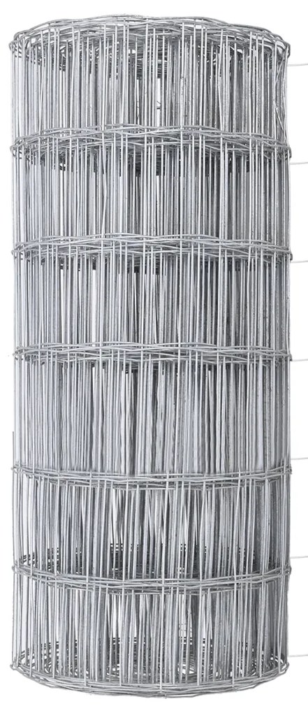 Cerca Euro com 13 Postes de Ponta 0.4x25 m de Aço Galvanizado