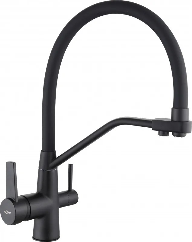 Mexen Duo torneira de cozinha, preta - 671701-70