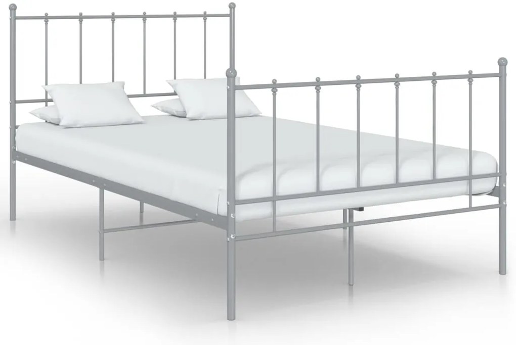 Estrutura de cama 120x200 cm metal cinzento