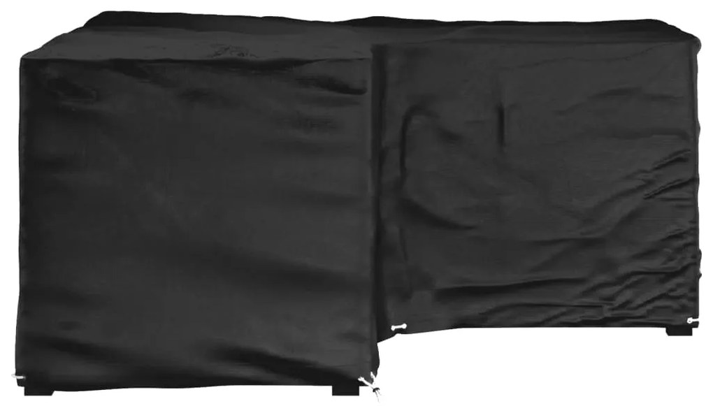 Capa em forma de L p/ mobília de jardim 12 ilhós 185x185x90 cm