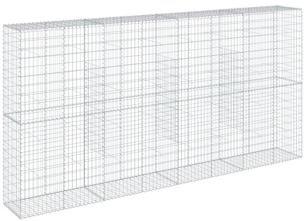 Cesto gabião com cobertura 400x50x200 cm ferro galvanizado